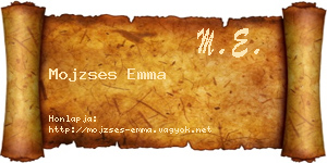 Mojzses Emma névjegykártya